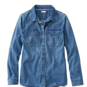 L.L.Bean Heritage Washed Denim Shirt Long-Sleeve Women's Regular